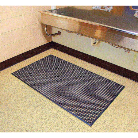 DURABLE CORP 3' X 5' Black Anti-Fatigue Mat 418S35BK